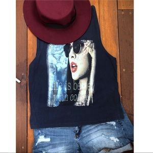 “Life is better with coffee” muscle tee.